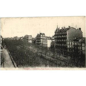 BEZIERS. Les Allées Paul Riquet à vol d'oiseau Postcard